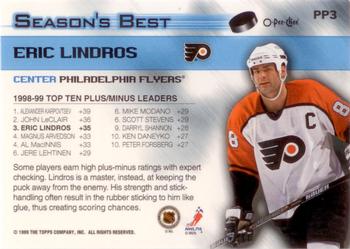 1999-00 O-Pee-Chee - Positive Performers #PP3 Eric Lindros Back