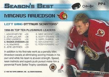 1999-00 O-Pee-Chee - Positive Performers #PP4 Magnus Arvedson Back