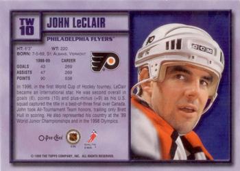 1999-00 O-Pee-Chee - Top of the World #TW10 John LeClair Back