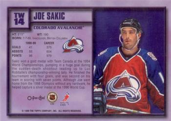 1999-00 O-Pee-Chee - Top of the World #TW14 Joe Sakic Back