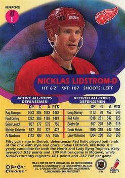 1999-00 O-Pee-Chee Chrome - All-Topps Refractors #AT5 Nicklas Lidstrom Back