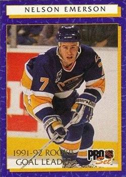 1992-93 Pro Set - Rookie Goal Leaders #5 Nelson Emerson Front