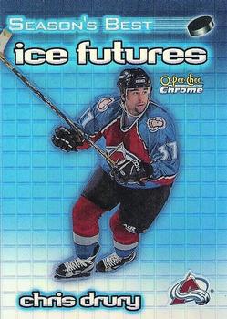 1999-00 O-Pee-Chee Chrome - Season's Best Ice Futures Refractors #IF2 Chris Drury Front