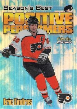 1999-00 O-Pee-Chee Chrome - Season's Best Positive Performers Refractors #PP3 Eric Lindros Front