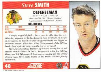 1992-93 Score #48 Steve Smith Back