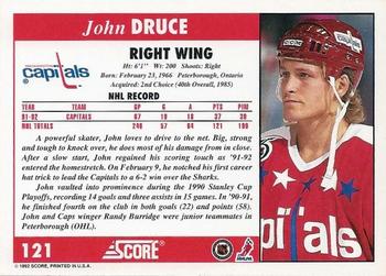 1992-93 Score #121 John Druce Back