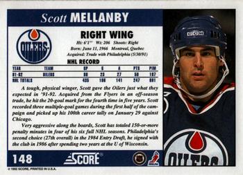 1992-93 Score #148 Scott Mellanby Back