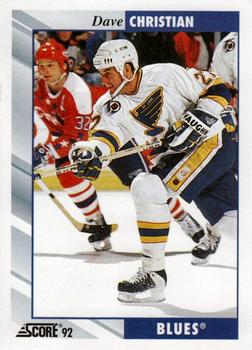 1992-93 Score #198 Dave Christian Front