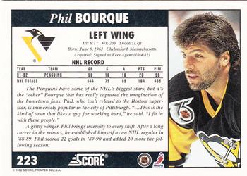 1992-93 Score #223 Phil Bourque Back