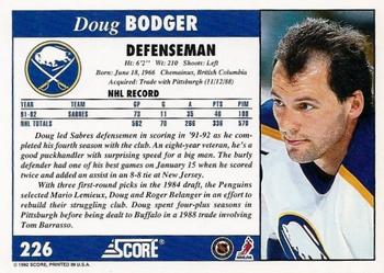 1992-93 Score #226 Doug Bodger Back