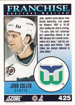 1992-93 Score #425 John Cullen Back