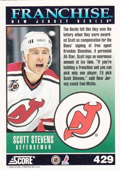 1992-93 Score #429 Scott Stevens Back