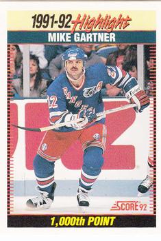 1992-93 Score #445 Mike Gartner Front