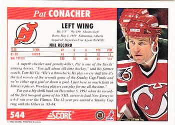 1992-93 Score #544 Pat Conacher Back