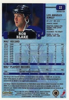 1999-00 O-Pee-Chee Chrome - Refractors #22 Rob Blake Back