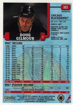 1999-00 O-Pee-Chee Chrome - Refractors #103 Doug Gilmour Back