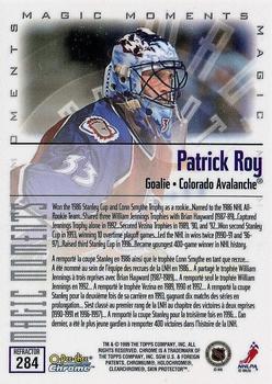 1999-00 O-Pee-Chee Chrome - Refractors #284d Patrick Roy Back