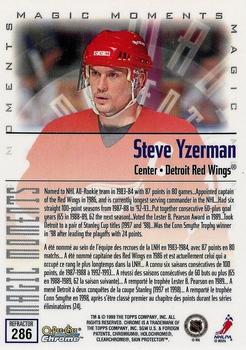 1999-00 O-Pee-Chee Chrome - Refractors #286a Steve Yzerman Back