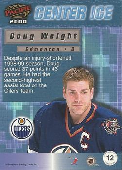 1999-00 Pacific - Center Ice #12 Doug Weight Back
