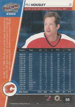 1999-00 Pacific - Emerald Green #56 Phil Housley Back