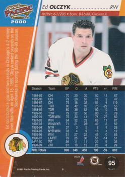 1999-00 Pacific - Emerald Green #95 Ed Olczyk Back