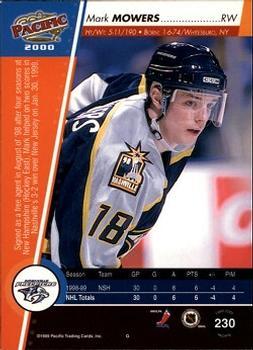 1999-00 Pacific - Gold #230 Mark Mowers Back