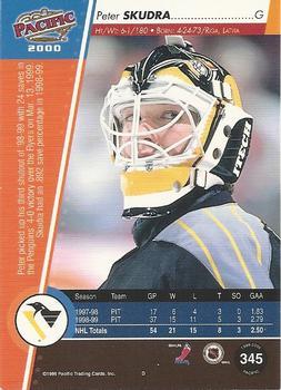 1999-00 Pacific - Gold #345 Peter Skudra Back