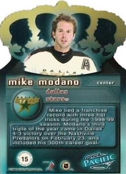 1999-00 Pacific - Gold Crown Die Cuts #15 Mike Modano Back