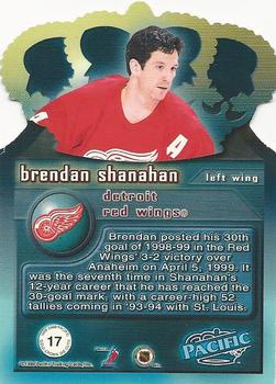 1999-00 Pacific - Gold Crown Die Cuts #17 Brendan Shanahan Back