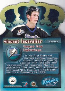 1999-00 Pacific - Gold Crown Die Cuts #32 Vincent Lecavalier Back