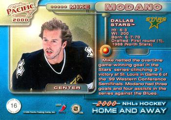 1999-00 Pacific - Home and Away #16 Mike Modano Back