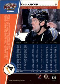 1999-00 Pacific - Ice Blue #336 Kevin Hatcher Back