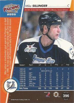 1999-00 Pacific - Ice Blue #396 Mike Sillinger Back