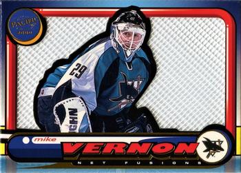 1999-00 Pacific - In the Cage Net-Fusions #18 Mike Vernon Front