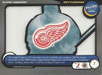 1999-00 Pacific - In the Cage Net-Fusions #7 Chris Osgood Back