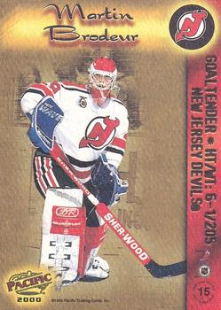 1999-00 Pacific - Past and Present #15 Martin Brodeur Back