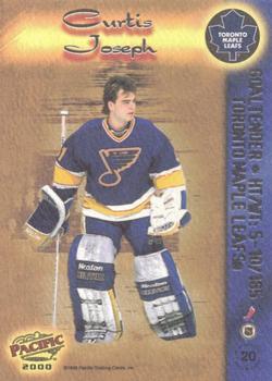 1999-00 Pacific - Past and Present #20 Curtis Joseph Back