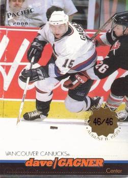 1999-00 Pacific - Premiere Date #422 Dave Gagner Front