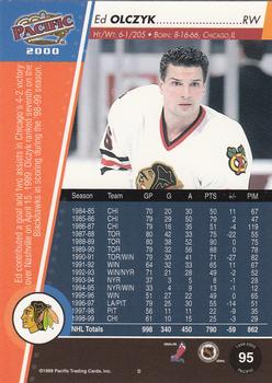 1999-00 Pacific - Red #95 Ed Olczyk Back