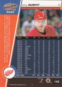 1999-00 Pacific - Red #145 Larry Murphy Back