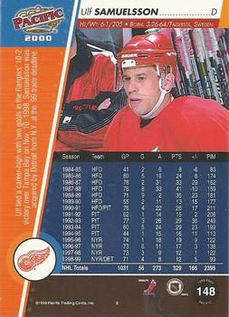 1999-00 Pacific - Red #148 Ulf Samuelsson Back