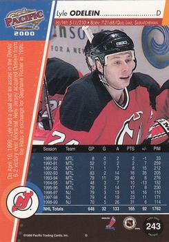 1999-00 Pacific - Red #243 Lyle Odelein Back