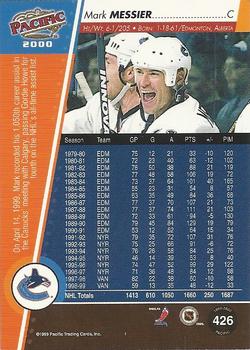 1999-00 Pacific - Red #426 Mark Messier Back