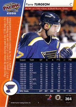 1999-00 Pacific - Red #364 Pierre Turgeon Back