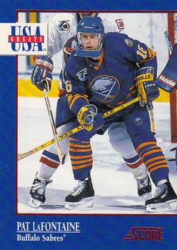 1992-93 Score - USA Greats #1 Pat LaFontaine Front