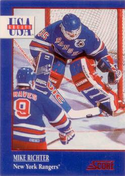 1992-93 Score - USA Greats #6 Mike Richter Front