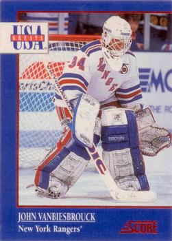 1992-93 Score - USA Greats #7 John Vanbiesbrouck Front