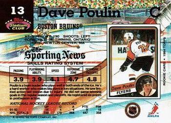 1992-93 Stadium Club #13 Dave Poulin Back