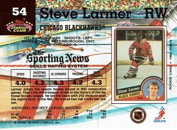 1992-93 Stadium Club #54 Steve Larmer Back