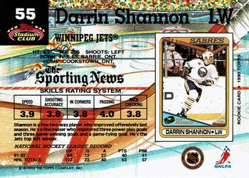 1992-93 Stadium Club #55 Darrin Shannon Back